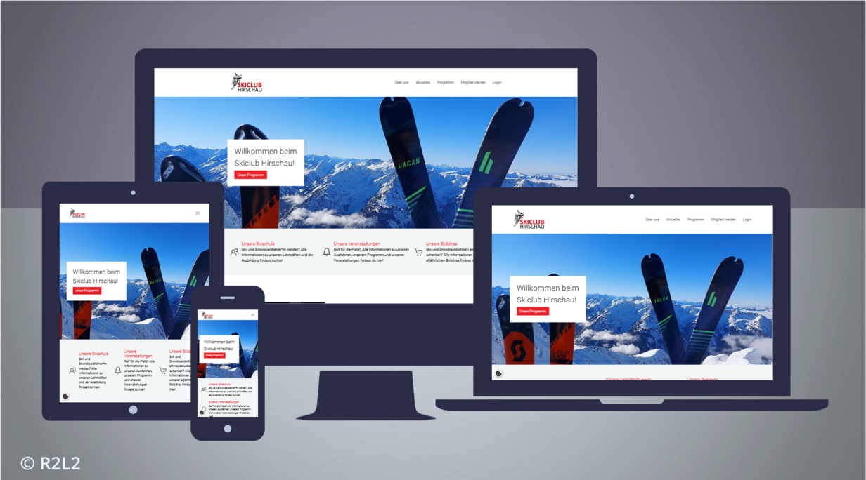 Responsive Webdesign für Ski-Verein